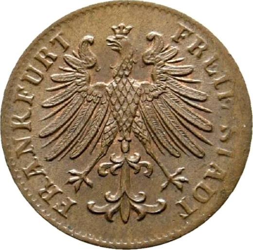 Anverso 1 heller 1856 - valor de la moneda - Fráncfort del Meno, Ciudad Libre
