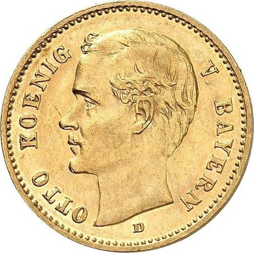 Obverse 10 Mark 1907 D "Bayern" - Gold Coin Value - Germany, German Empire