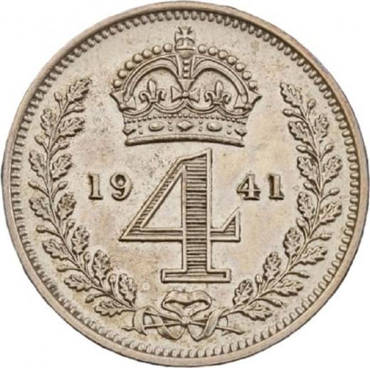 Reverse Fourpence (Groat) 1941 - Silver Coin Value - United Kingdom, George VI