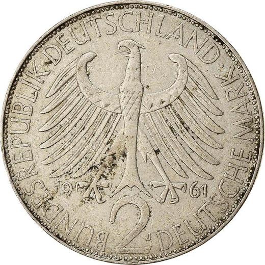 Revers 2 Mark 1961 J "Max Planck" - Münze Wert - Deutschland, BRD