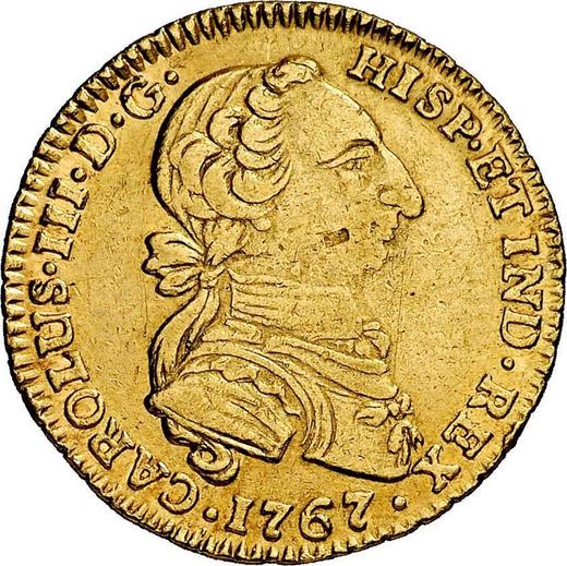 Obverse 2 Escudos 1767 NR JV "Type 1762-1771" - Gold Coin Value - Colombia, Charles III