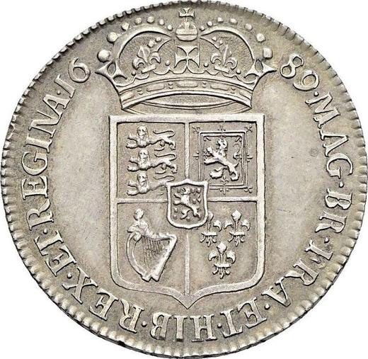Reverse Halfcrown 1689 "First Shield" - Silver Coin Value - United Kingdom, William III and Mary II