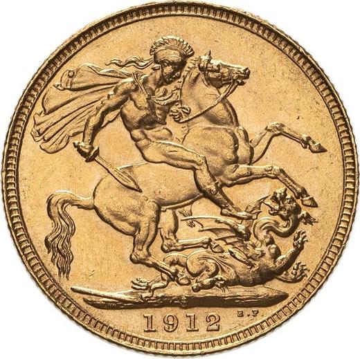 Reverse Sovereign 1912 S - Gold Coin Value - Australia, George V