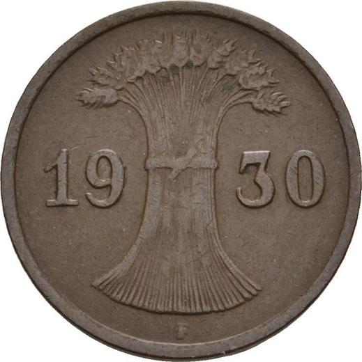 Rewers monety - 1 reichspfennig 1930 F - cena  monety - Niemcy, Republika Weimarska