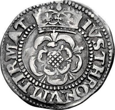 Reverso 2 peniques (1/2 Groat) Sin fecha (1625-1642) "Rosa" Hay un contorno - valor de la moneda de plata - Gran Bretaña, Carlos I