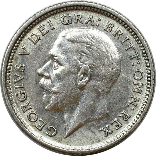 Avers 6 Pence 1927 "Typ 1920-1927" - Silbermünze Wert - Großbritannien, Georg V