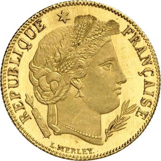 Awers monety - 5 franków 1878 A "Typ 1878-1889" - cena złotej monety - Francja, III Republika