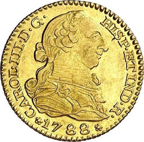 Obverse 1 Escudo 1788 M DV - Gold Coin Value - Spain, Charles III
