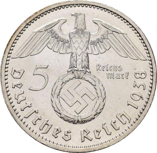Reverse 5 Reichsmark 1938 A "Type 1936-1939" - Silver Coin Value - Germany, Third Reich