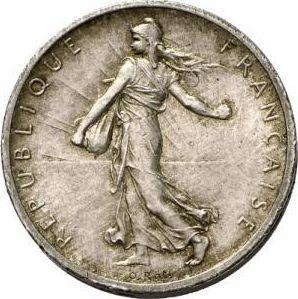 Anverso 1 franco 1898 "Sembrador" Pedfort - valor de la moneda de plata - Francia, Tercera República