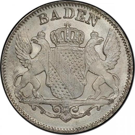Anverso 6 Kreuzers 1844 - valor de la moneda de plata - Baden, Leopoldo I de Baden