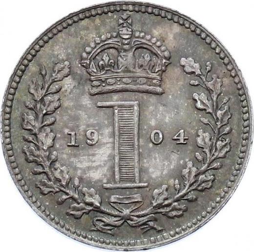 Rewers monety - 1 pens 1904 "Typ 1902-1910" - cena srebrnej monety - Wielka Brytania, Edward VII