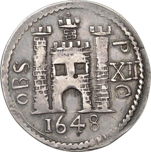 Reverse Shilling 1648 XII between "P" and "C" - Silver Coin Value - United Kingdom, Charles I