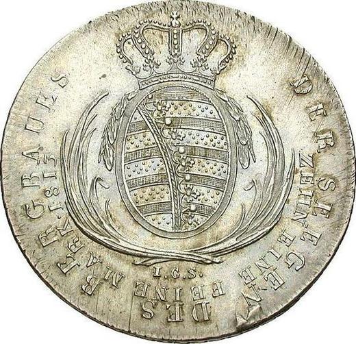 Reverse Thaler 1813 I.G.S. "Mining" - Silver Coin Value - Saxony-Albertine, Frederick Augustus I