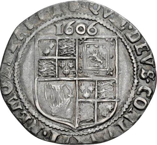 Reverse Sixpence 1606 "Fourth bust" - Silver Coin Value - United Kingdom, James I