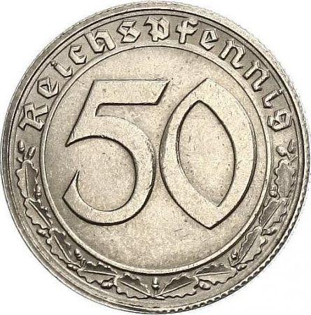 Obverse 50 Reichspfennig 1938 D "Type 1938-1939" -  Coin Value - Germany, Third Reich