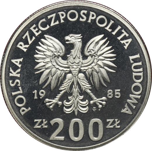 Awers monety - Próba 200 złotych 1985 MW SW "Centrum Zdrowia Matki Polki" Cynk - cena monety - Polska, PRL