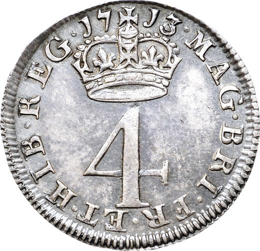 Reverse Fourpence (Groat) 1713 - Silver Coin Value - United Kingdom, Anne
