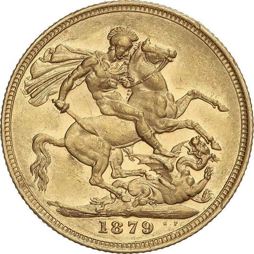 Revers Sovereign 1879 M WW "St. Georg" - Goldmünze Wert - Australien, Victoria