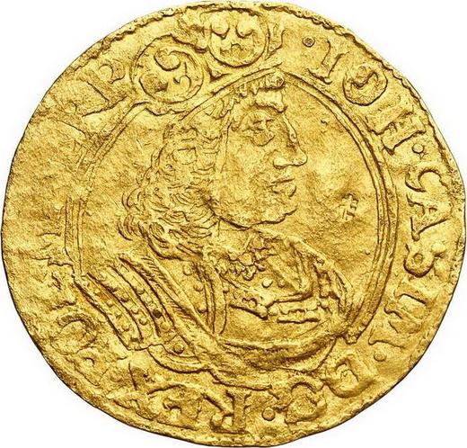 Obverse Ducat 1658 NH "Elbing" - Gold Coin Value - Poland, John II Casimir