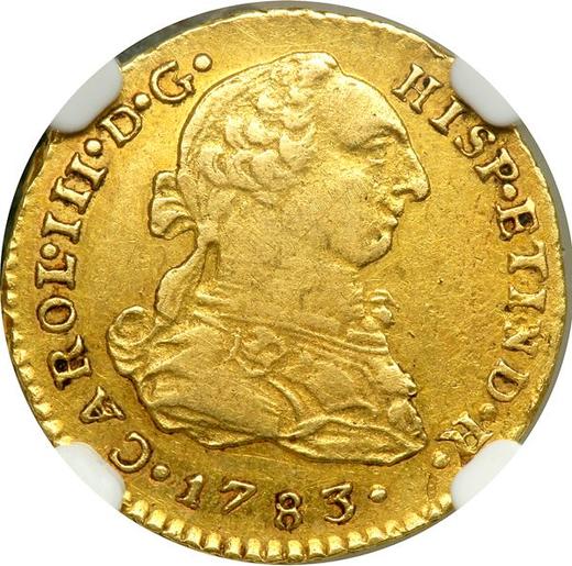 Obverse 1 Escudo 1783 MI - Gold Coin Value - Peru, Charles III
