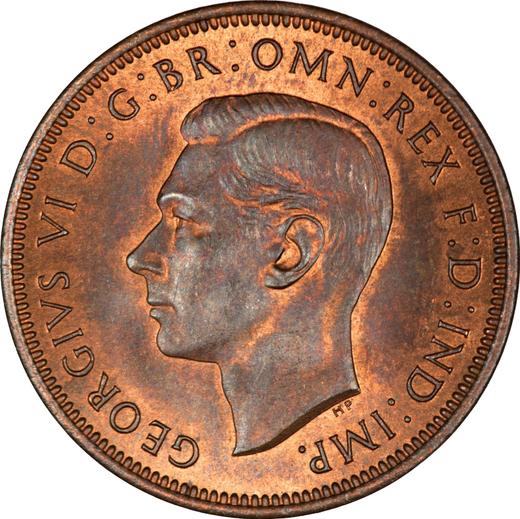 Avers 1/2 Penny 1939 HP - Münze Wert - Großbritannien, Georg VI