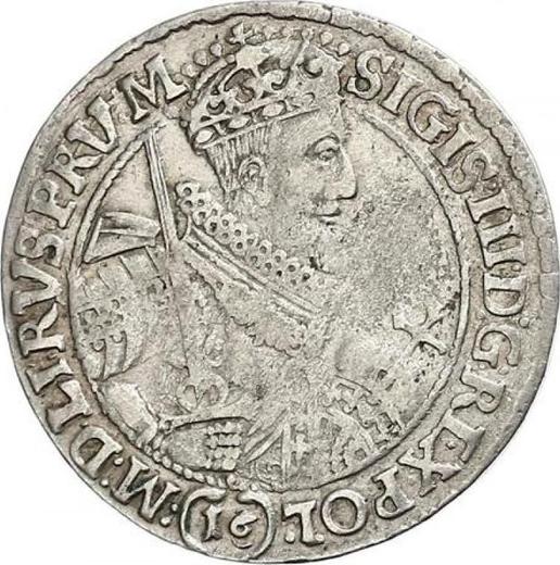 Obverse Ort (18 Groszy) 1621 "16" under the portrait - Silver Coin Value - Poland, Sigismund III Vasa