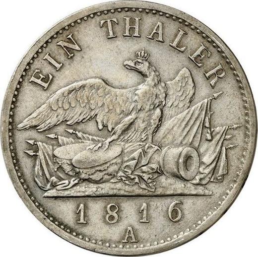 Reverse Thaler 1816 A "Type 1816-1818" - Silver Coin Value - Prussia, Frederick William III