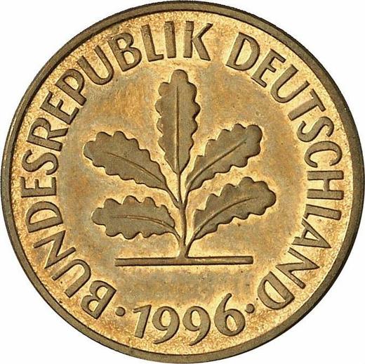 Reverse 5 Pfennig 1996 A -  Coin Value - Germany, FRG