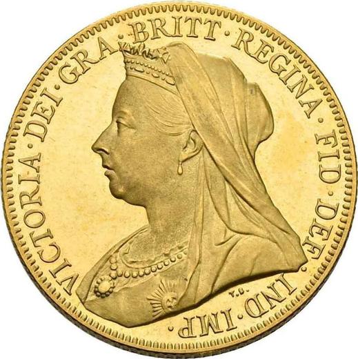 Obverse Sovereign 1901 P "Veiled head" - Gold Coin Value - Australia, Victoria