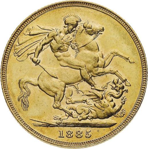 Reverse Sovereign 1885 M WW "St. George" - Gold Coin Value - Australia, Victoria