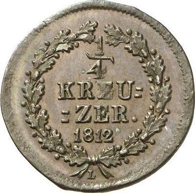Reverse 1/4 Kreuzer 1812 L -  Coin Value - Nassau, Frederick Augustus