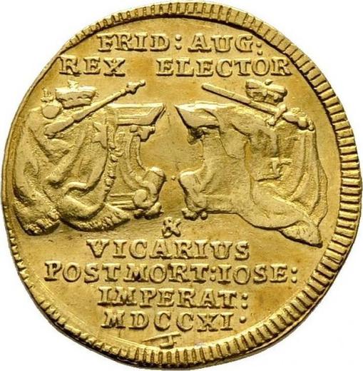 Reverse Ducat 1711 "Vikariat" - Gold Coin Value - Poland, Augustus II