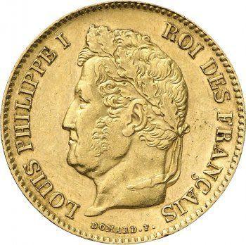 Obverse 40 Francs 1839 A "Type 1831-1839" - Gold Coin Value - France, Louis Philippe I