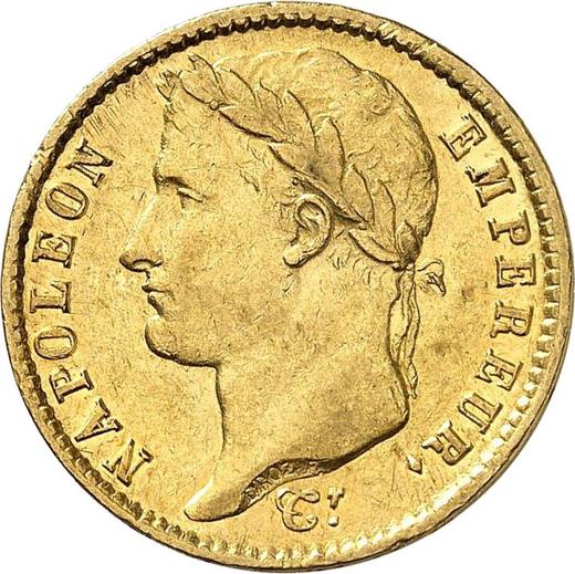 Obverse 20 Francs 1811 U "Type 1809-1815" - Gold Coin Value - France, Napoleon I