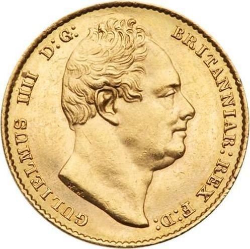 Obverse Sovereign 1832 WW - Gold Coin Value - United Kingdom, William IV