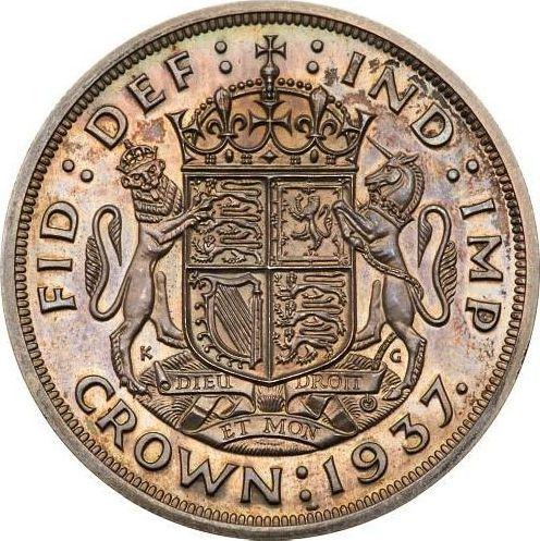 Reverso Prueba 1 Corona 1937 HP - valor de la moneda de plata - Gran Bretaña, Eduardo VIII