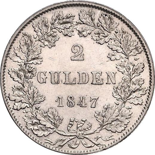 Reverse 2 Gulden 1847 - Silver Coin Value - Frankfurt am Main, Free City