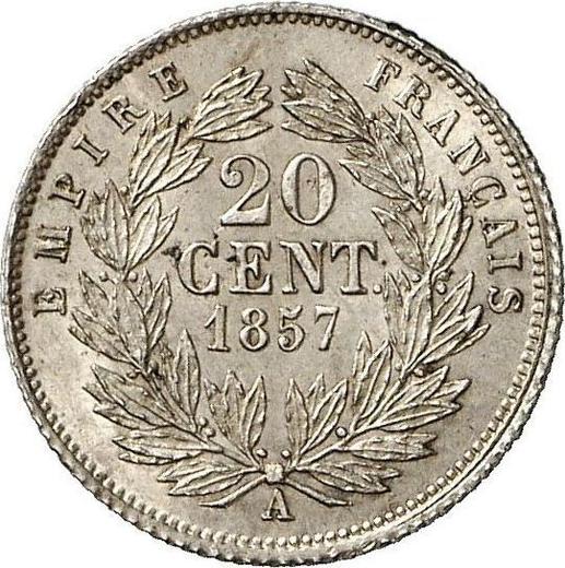 Reverse 20 Centimes 1857 A "Type 1853-1863" - Silver Coin Value - France, Napoleon III