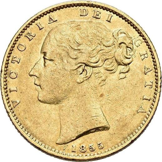 Obverse Sovereign 1855 WW "Shield" "WW" raised - Gold Coin Value - United Kingdom, Victoria