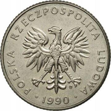 Obverse 20 Zlotych 1990 MW Copper-Nickel - Coin Value - Poland, Peoples Republic