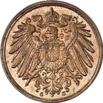 Reverse 1 Pfennig 1890 G "Type 1890-1916" -  Coin Value - Germany, German Empire