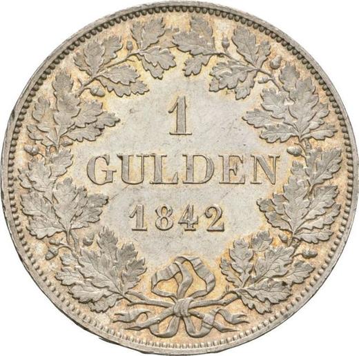 Rewers monety - 1 gulden 1842 - cena srebrnej monety - Schwarzburg-Rudolstadt, Fryderyk Günther
