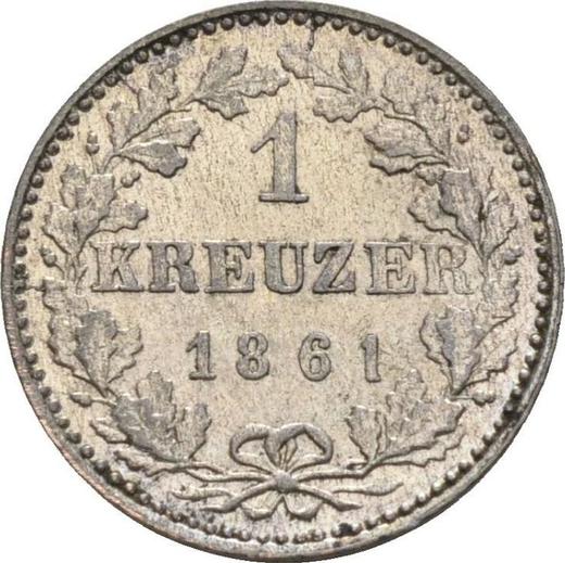 Reverse Kreuzer 1861 - Silver Coin Value - Frankfurt am Main, Free City