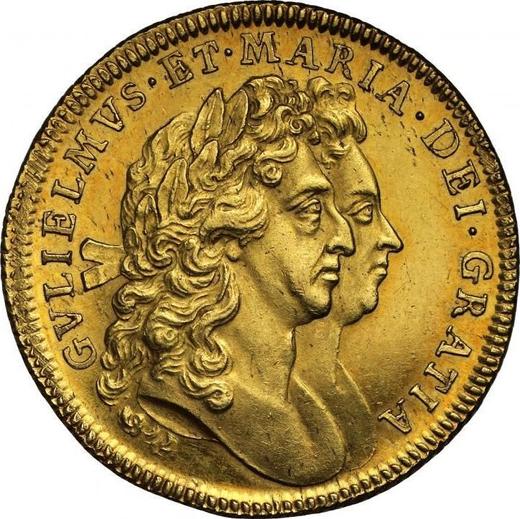 Obverse Two guinea 1694 - Gold Coin Value - United Kingdom, William III and Mary II