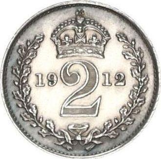Reverse Twopence 1912 - Silver Coin Value - United Kingdom, George V