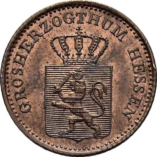 Obverse 1 Pfennig 1865 -  Coin Value - Hesse-Darmstadt, Louis III