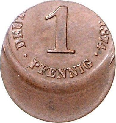 Avers 1 Pfennig 1873-1889 "Typ 1873-1889" Dezentriert - Münze Wert - Deutschland, Deutsches Kaiserreich
