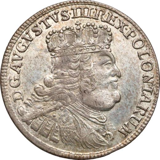 Obverse 2 Zlote (8 Groszy) 1756 ""8 GR"" - Silver Coin Value - Poland, Augustus III