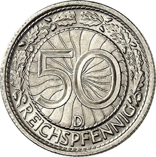 Reverse 50 Reichspfennig 1936 D - Coin Value - Germany, Weimar Republic